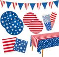 4th of July American Flag Patriotic Party Supplies Disposable