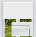 Cordless Cellular Shades White 38in W x 48in H - No Drill, Light