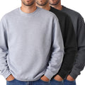 Men's 3 Pack Lightweight Fleece Crewneck Sweatshirts - Value Pack