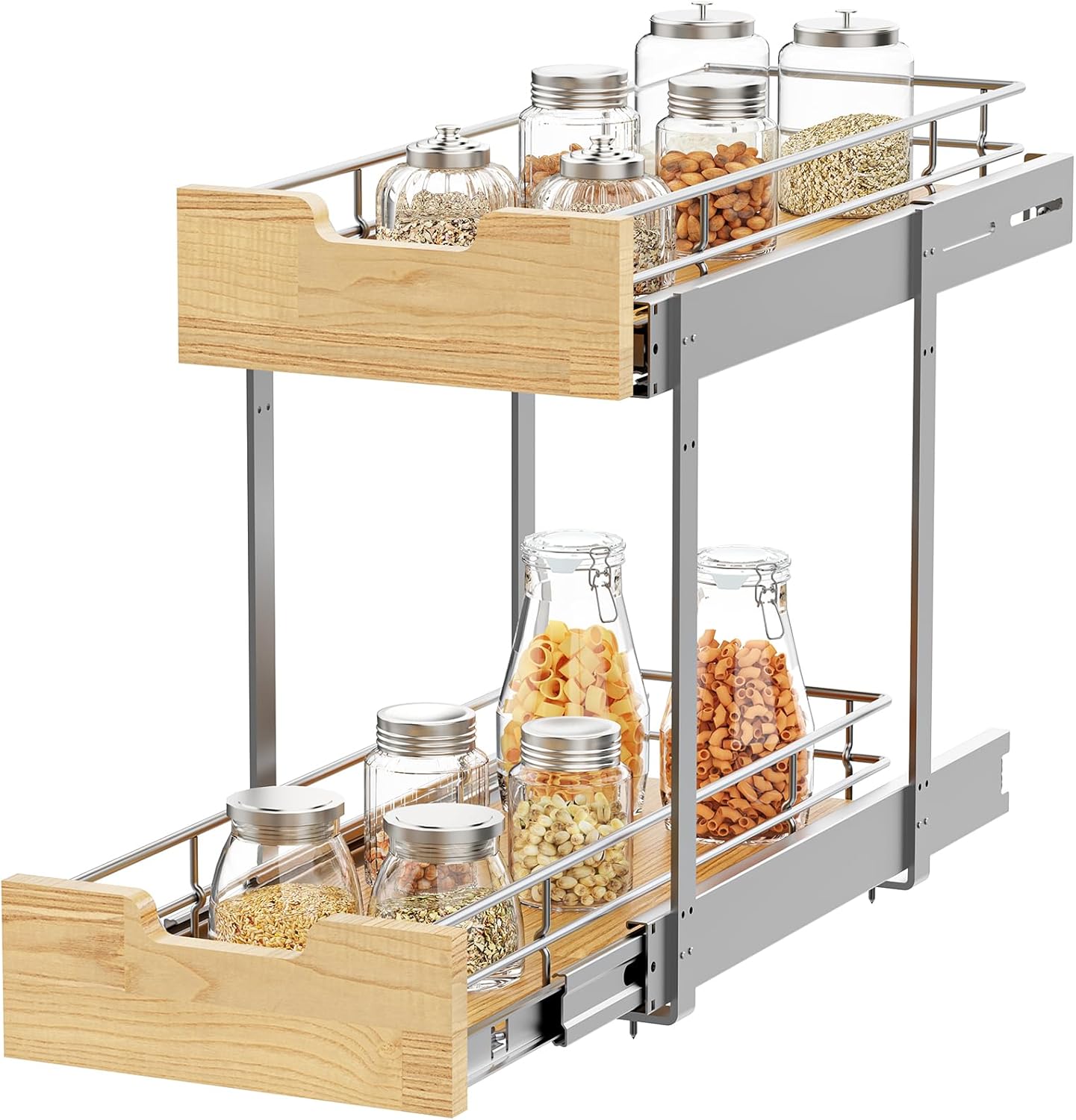 Pull Out Cabinet Organizer for Kitchen and Bathroom Storage