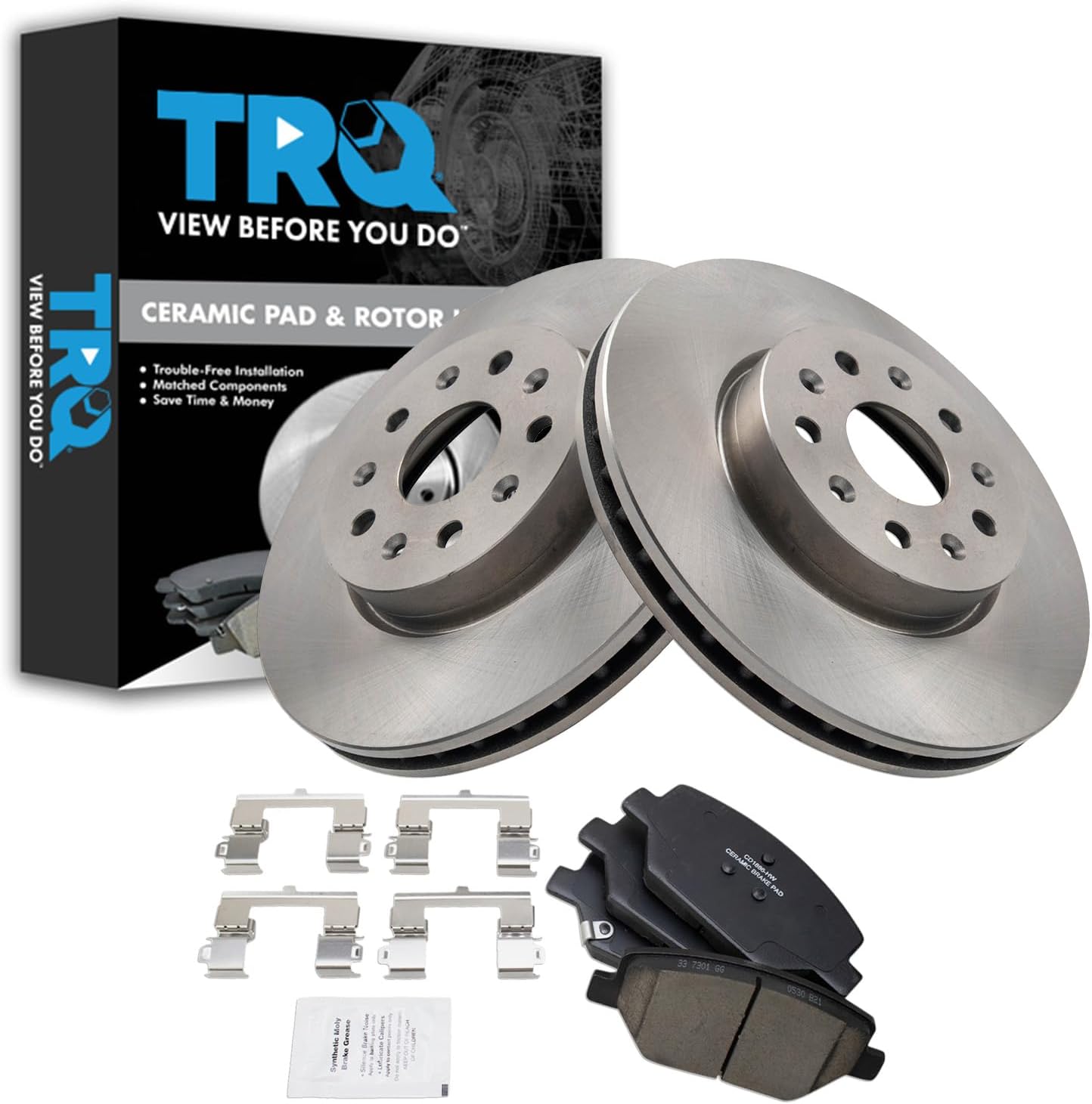 TRQ Front Brake Pad & Rotor Kit for 2016-2020 Chevrolet Camaro