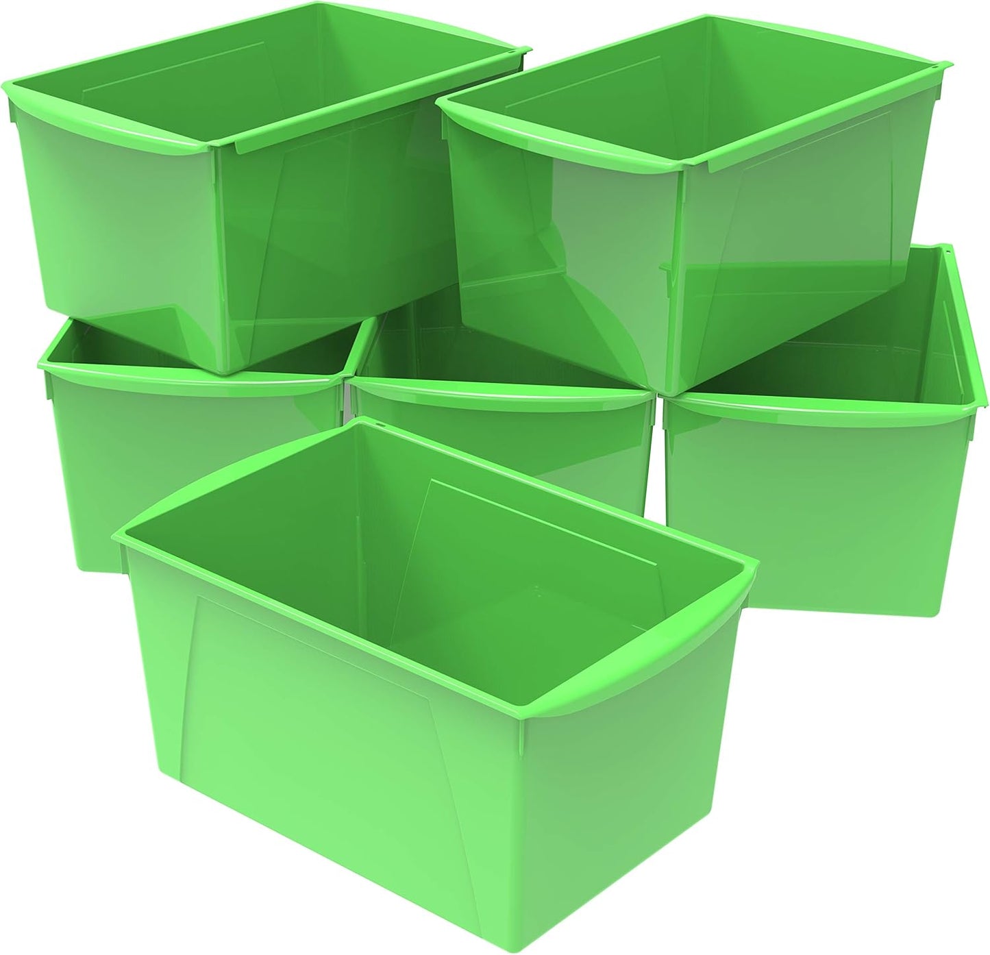 Storex Extra-Large Book Bin for Home Office Classroom Organization