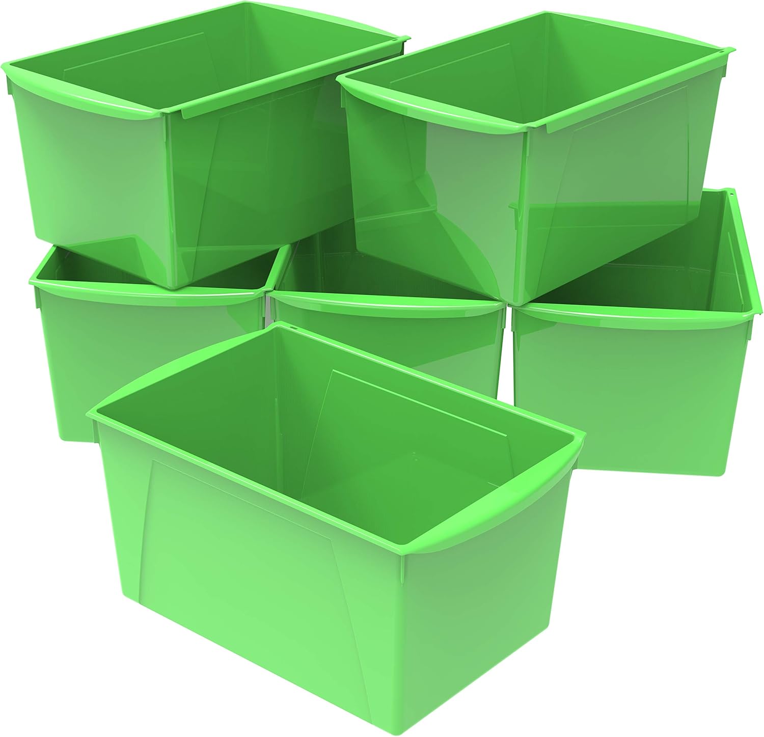 Storex Extra-Large Book Bin for Home Office Classroom Organization