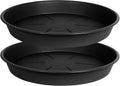 Plant Saucer Tray 19 in 2-Pack - Heavy Duty Indoor & Outdoor