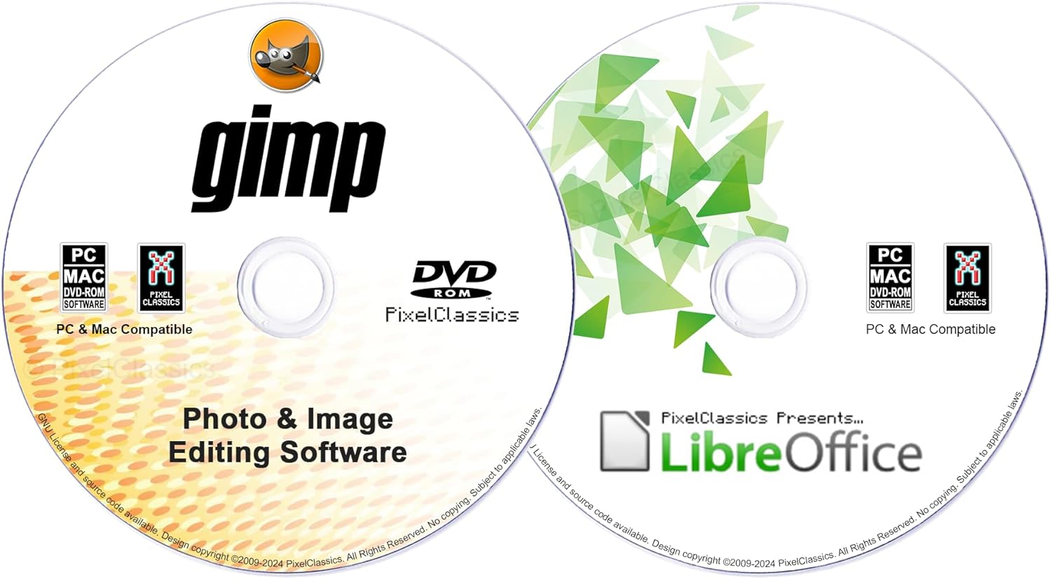 GIMP & LibreOffice 2025 on CD | Lifetime License