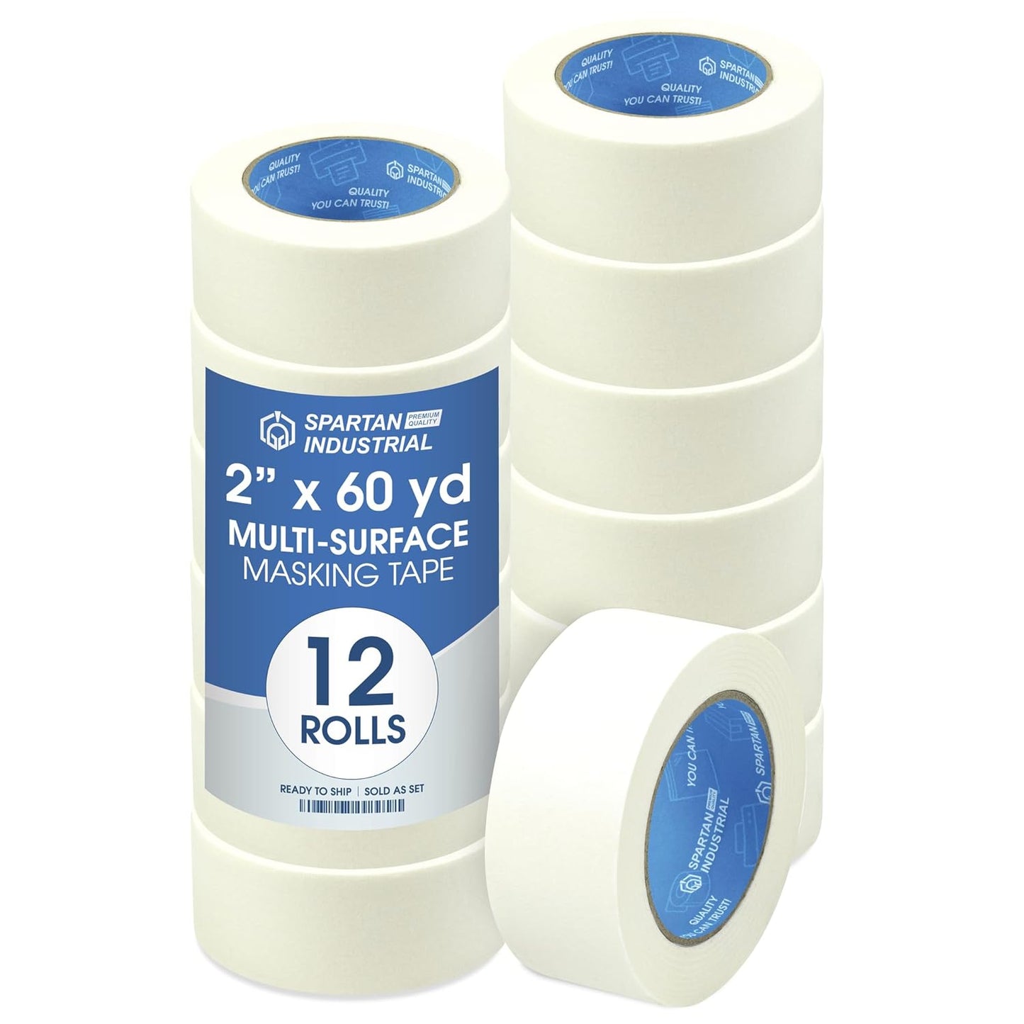 Spartan Industrial 2in X 60 yd Masking Tape for Home and Office