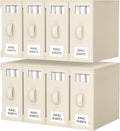 Bed Sheet Organizer Boxes 8 Pack - Neat Foldable Linen Storage