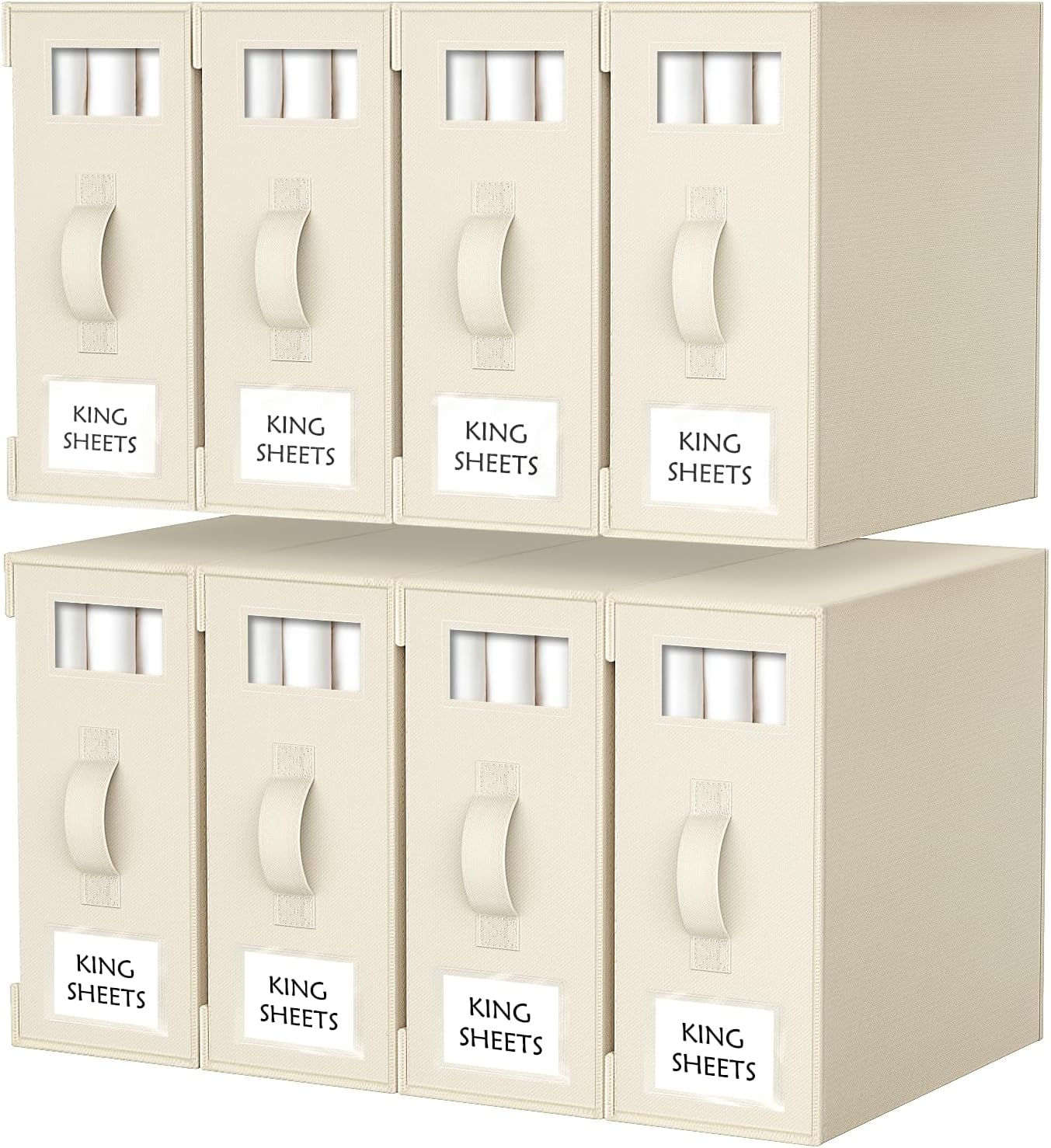 Criusia Bed Sheet Organizers for Neat Linen Closet Storage