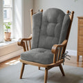Wingback Rocking Chair Cushion - Large Tufted 2-Piece Set