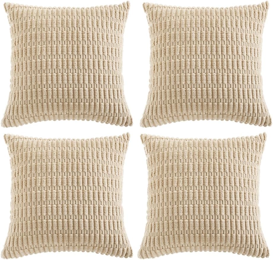 Fancy Homi Tan Decorative Throw Pillow Covers for Cozy Living Room