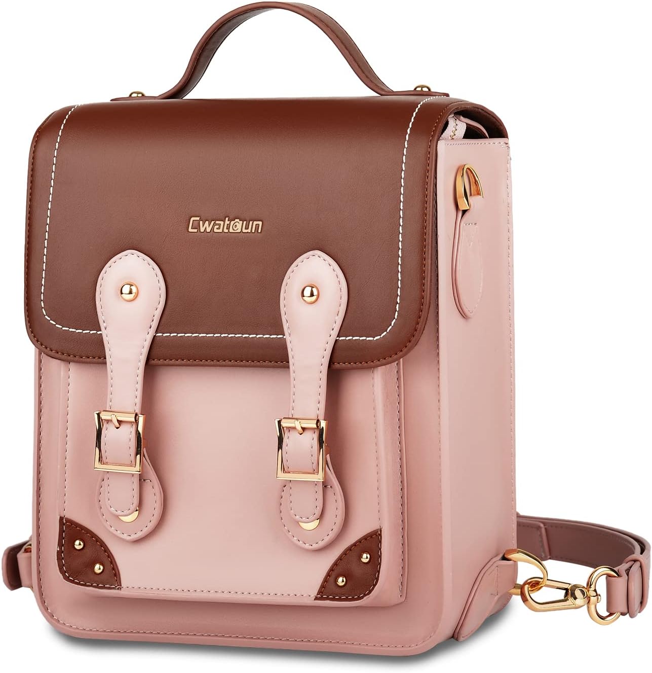 Cwatcun Retro Camera Bag for Women - Vintage Waterproof Backpack