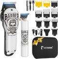 BESTBOMG Hair Clippers Set with T-Blade for Men and Boys