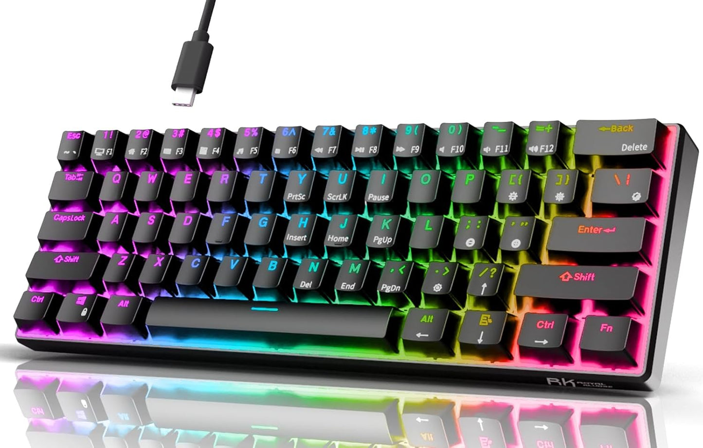 RK61 Wired 60% Mechanical Gaming Keyboard with RGB Backlit