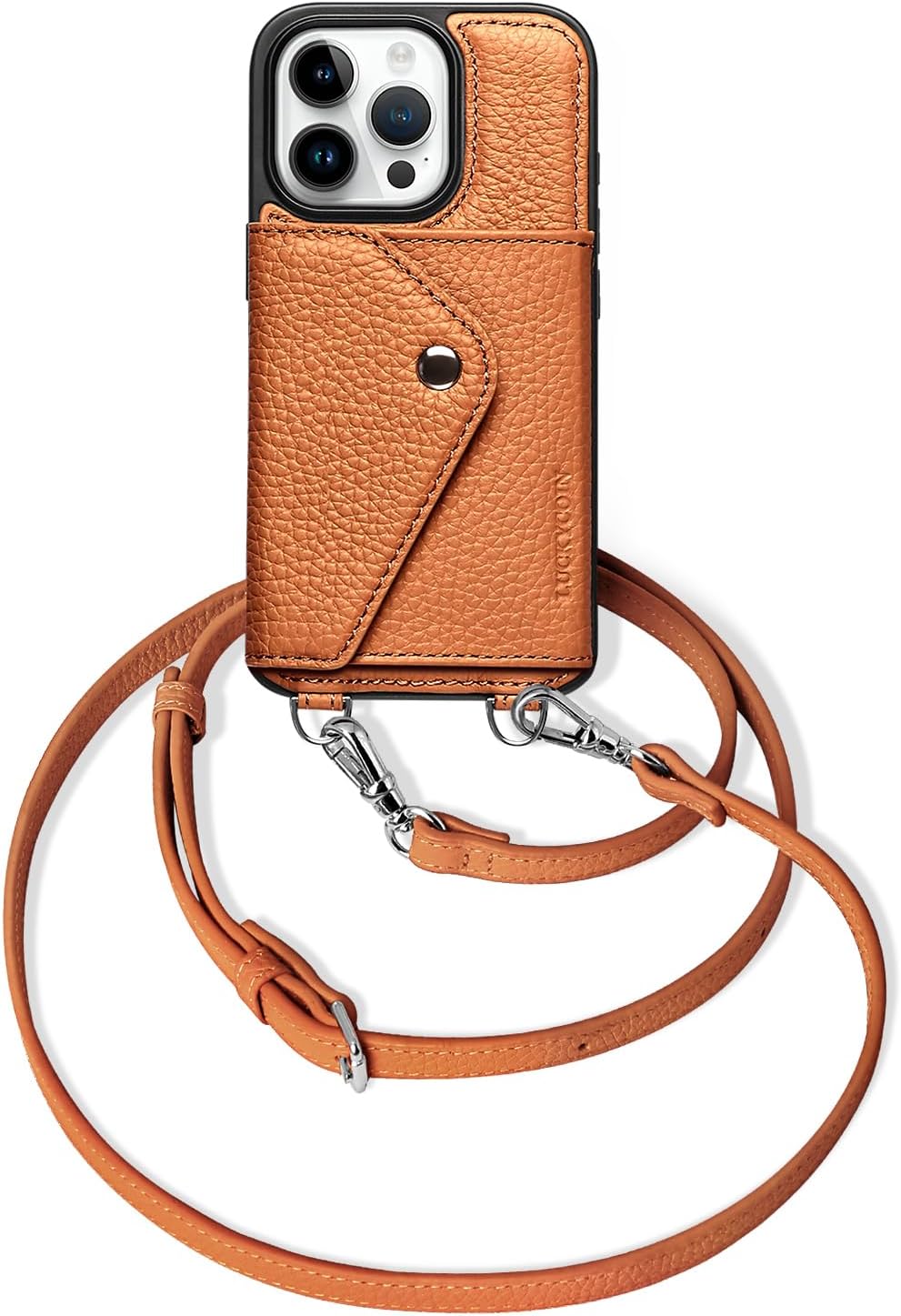 LUCKYCOIN iPhone 16 Pro Leather Wallet Case for Women Travel