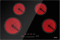 30 Inch Ceramic Electric Cooktop 4 Burner Built-In Stove Top - Safe