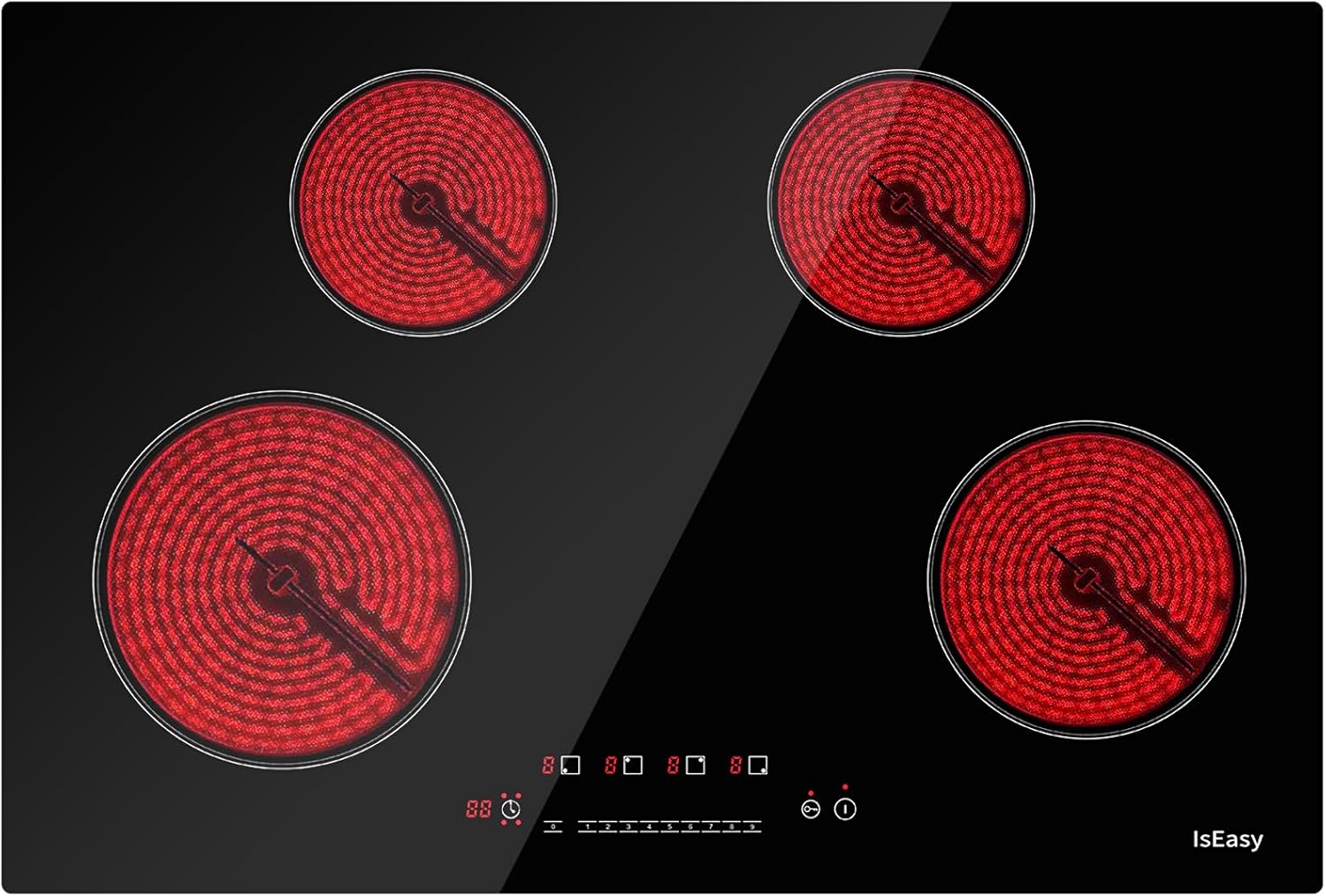 30 Inch Electric Ceramic Cooktop with Touch Control and Safety