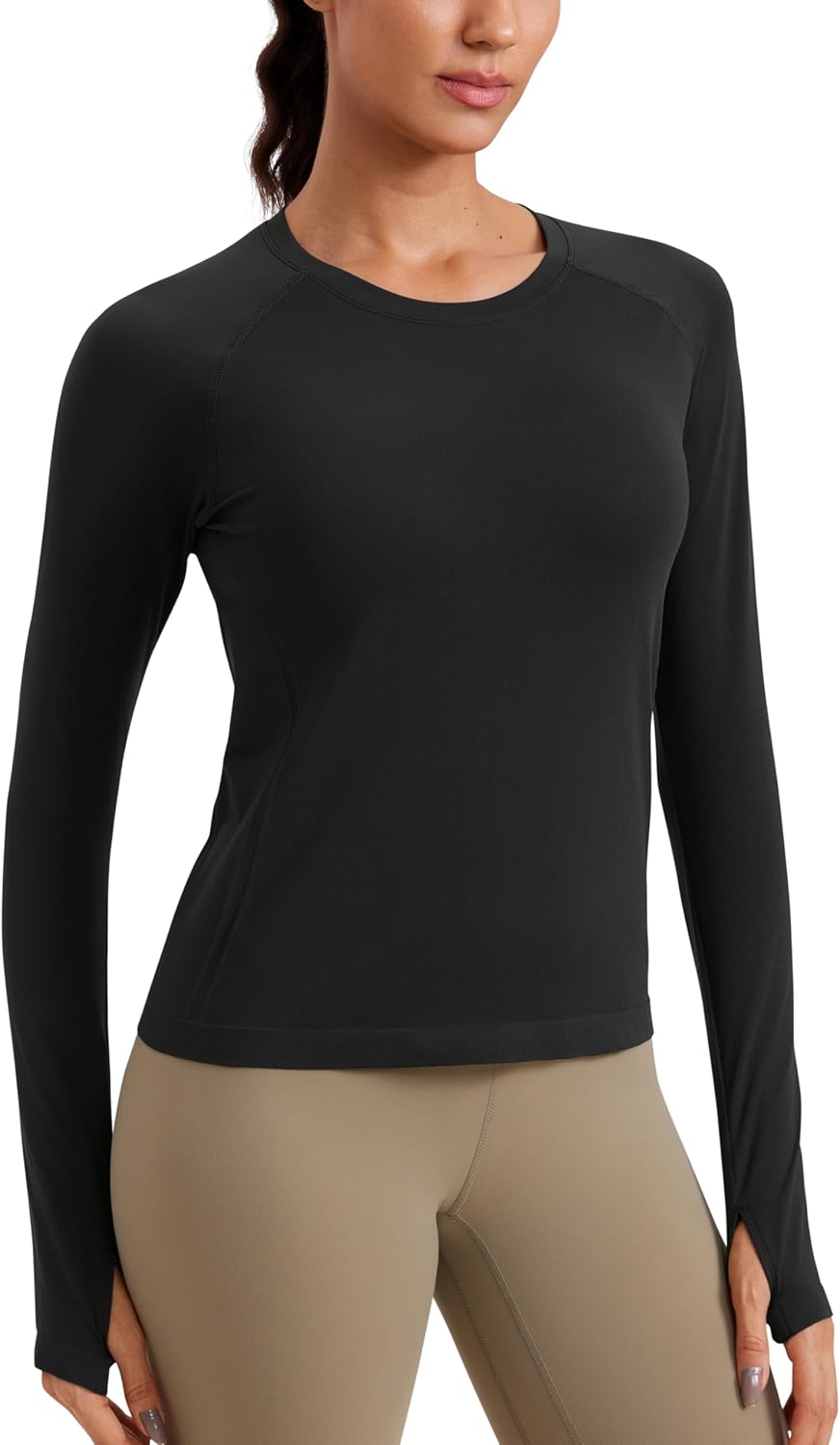 CRZ YOGA Quick Dry Seamless Long Sleeve Shirt