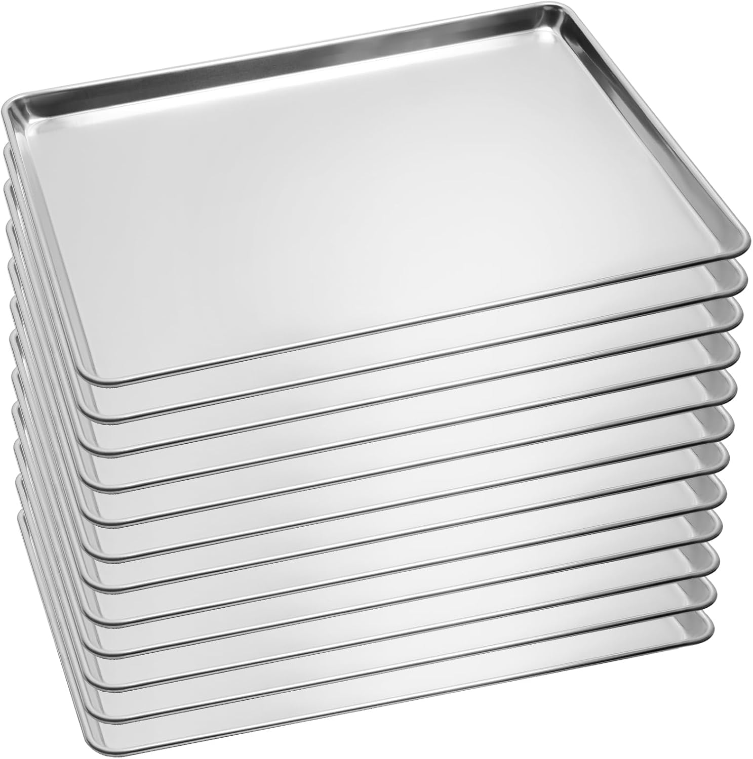 12 Pack Full Size Baking Sheet Pan for Oven and Freezer Use