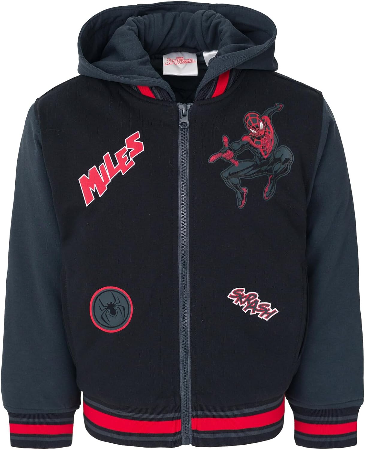 Marvel Spider-Man Varsity Zip Up Bomber Jacket for Kids