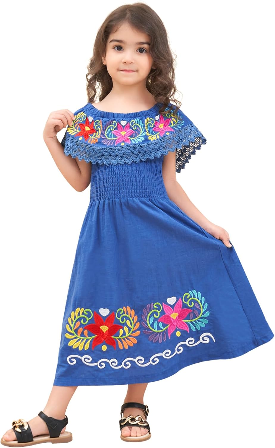 Mexican Dress for Girls Traditional Vestidos Mexicanos for Kids