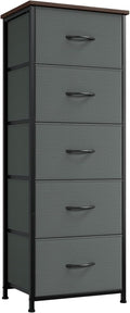 Somdot Tall Dresser with 5 Drawers - Compact Storage Chest