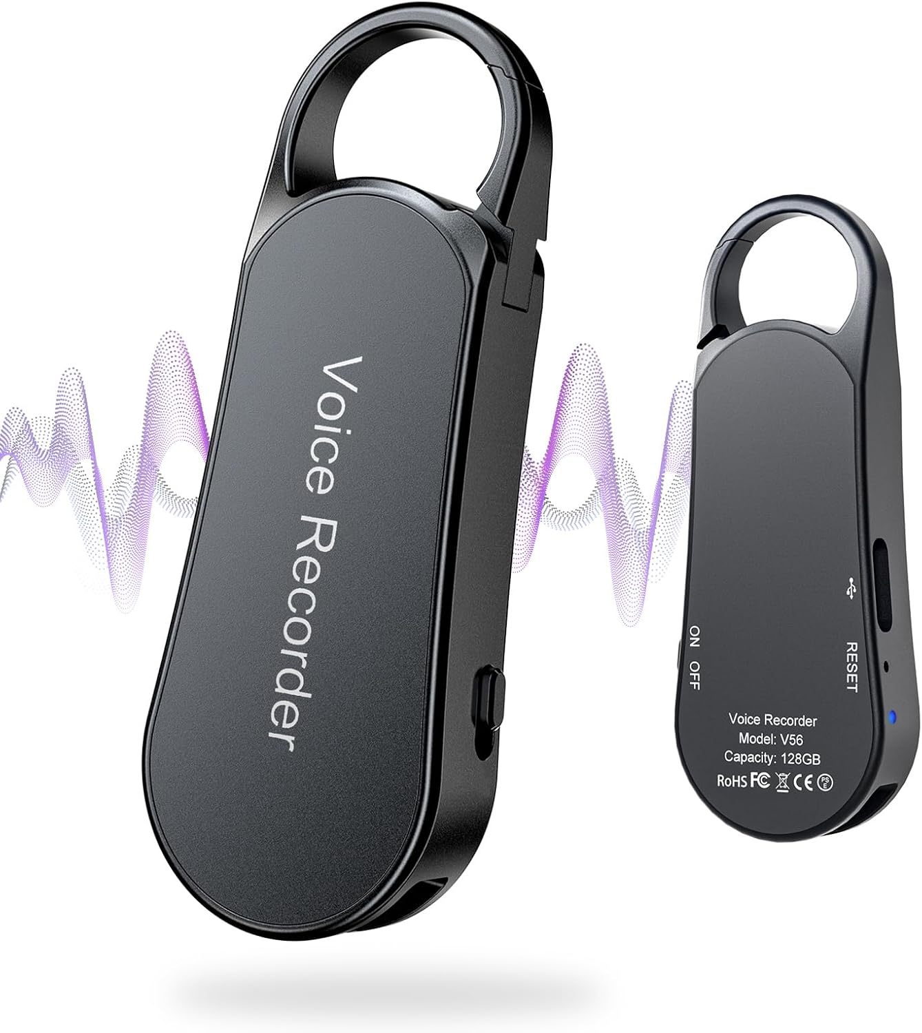 128GB Digital Voice Recorder with 15H Continuous Recording