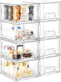 8 Pack Stackable Makeup Organizer 4.4in Tall Drawer Set - Space Saving