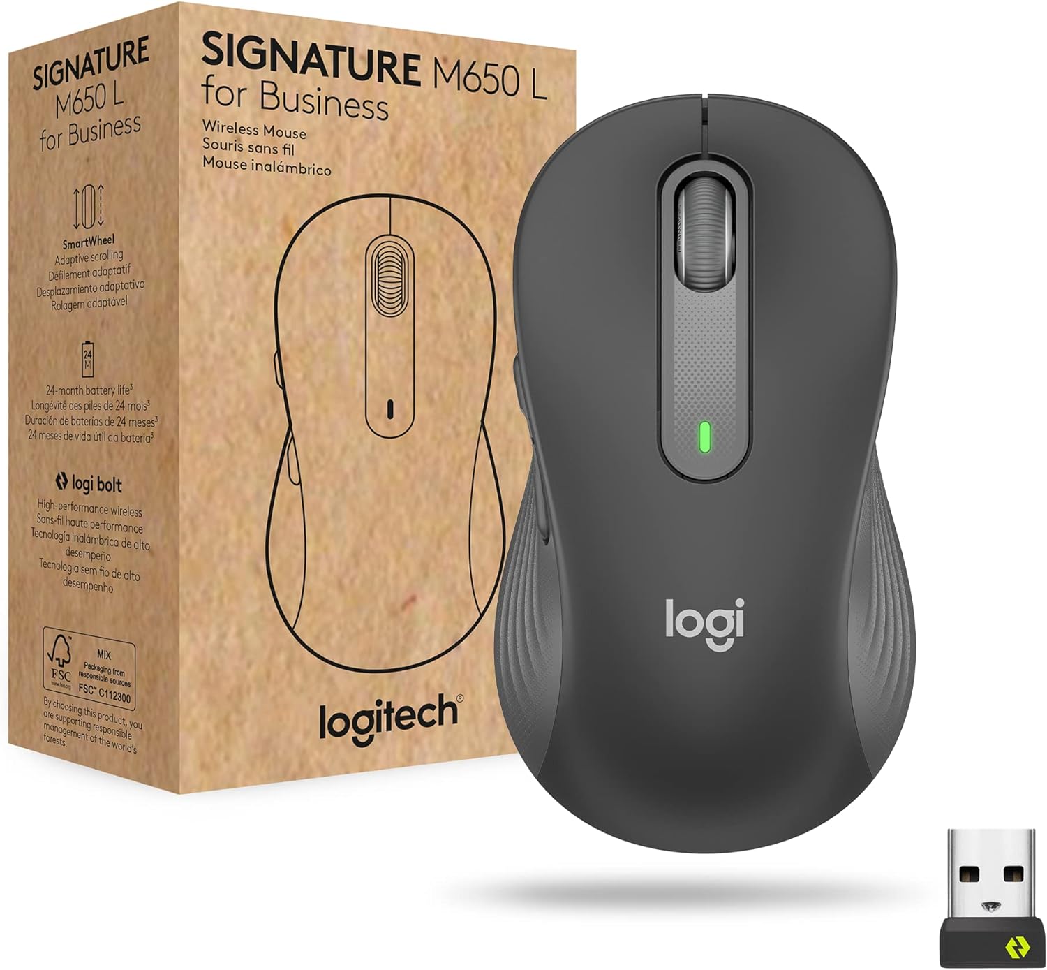 Logitech Signature M650 L Wireless Mouse for Large Hands