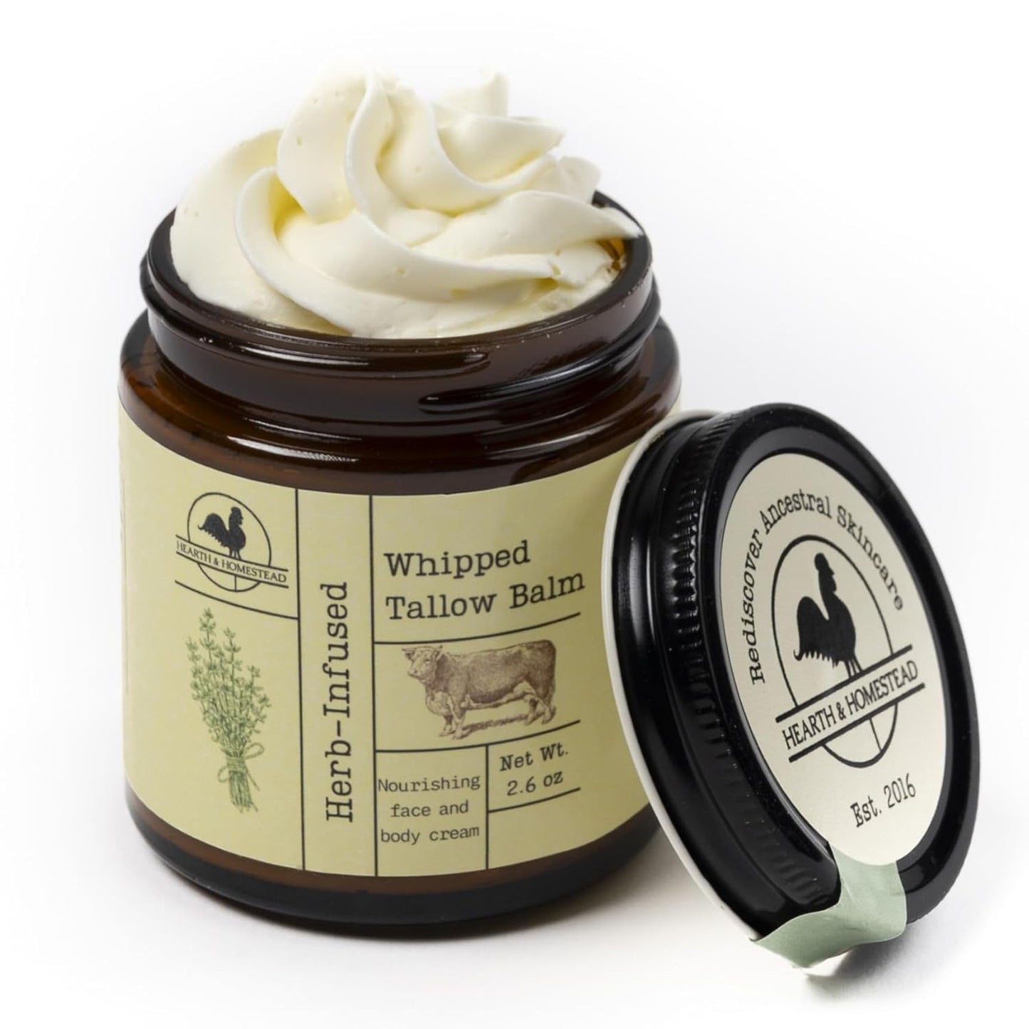 Handmade Whipped Tallow Balm for Natural Skin Care Needs