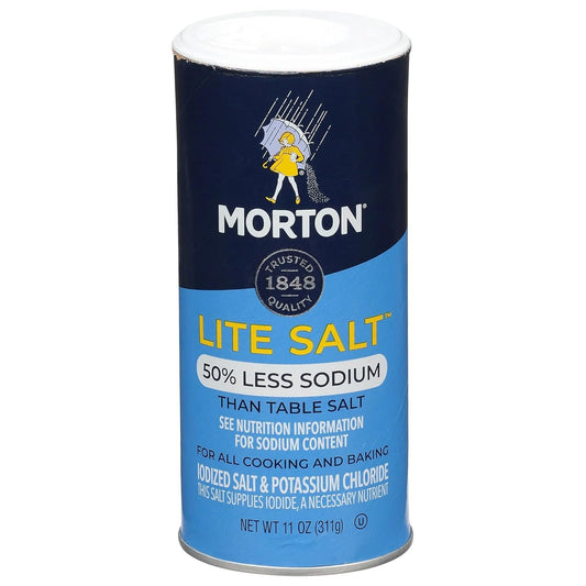 Morton Salt Lite 11-Ounce Pack of 12 for Healthier Cooking