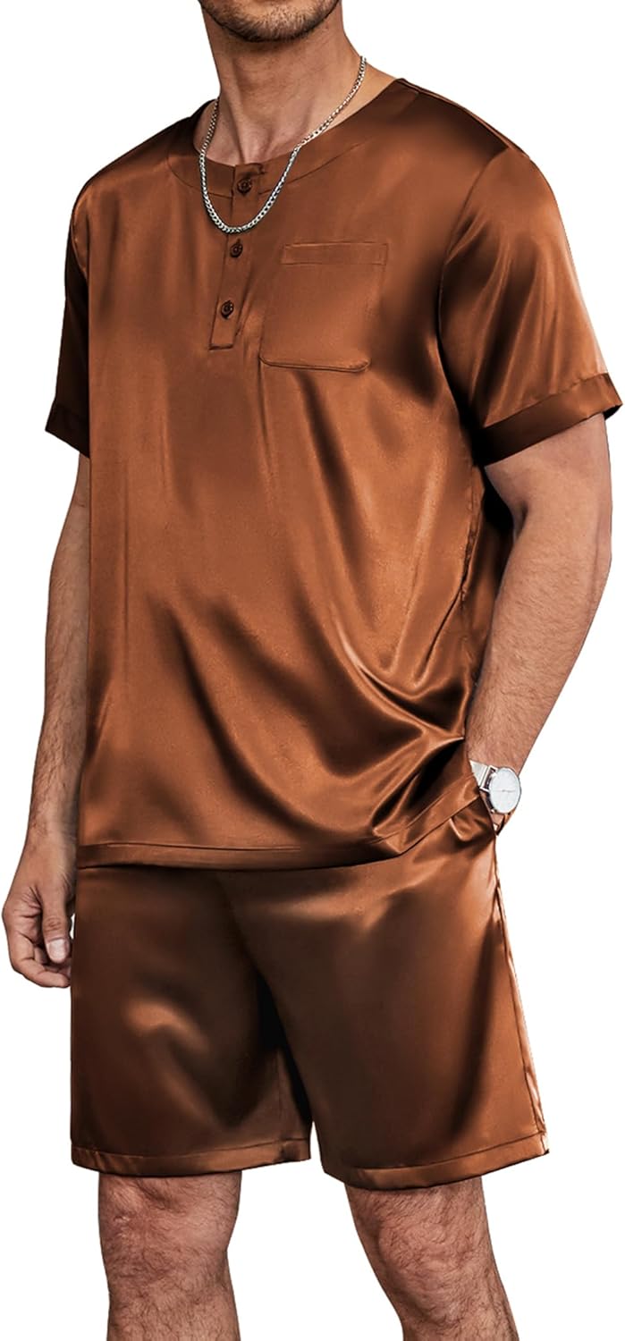 Ekouaer Men Silk Pajamas Set for Ultimate Comfort and Style