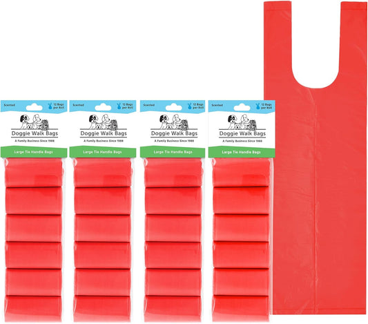 Large Dog Waste Bags with Easy Tie Handles - 288 Count