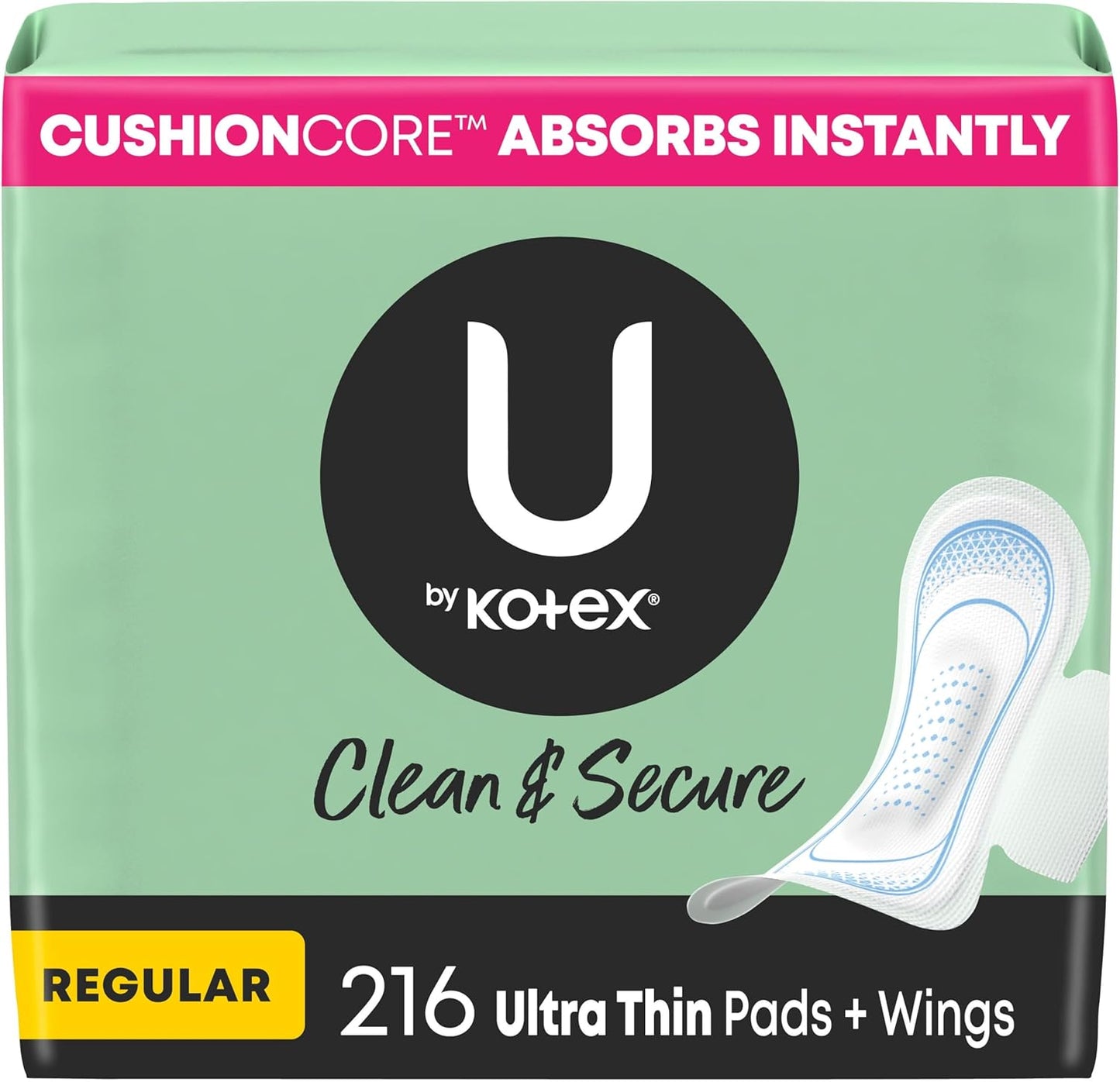 U by Kotex Clean & Secure Ultra Thin Pads with Wings Review