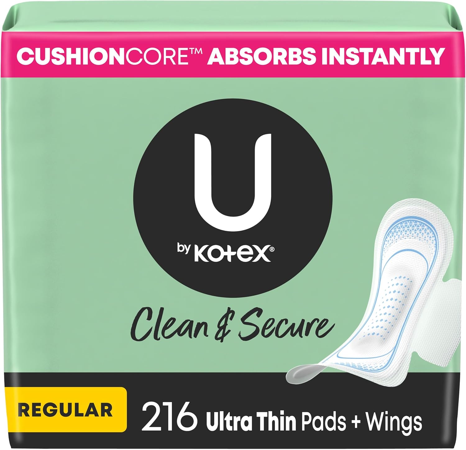 U by Kotex Clean & Secure Ultra Thin Pads with Wings Review