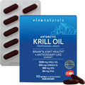 Krill Oil Omega 3 Supplements 1200 mg - Joint & Brain Support