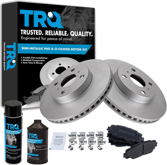 TRQ Front Brake Pad & Rotor Kit for 2013 Scion iQ & More
