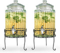 Elegant 1.5 Gallon Glass Beverage Dispenser with Stand for Parties