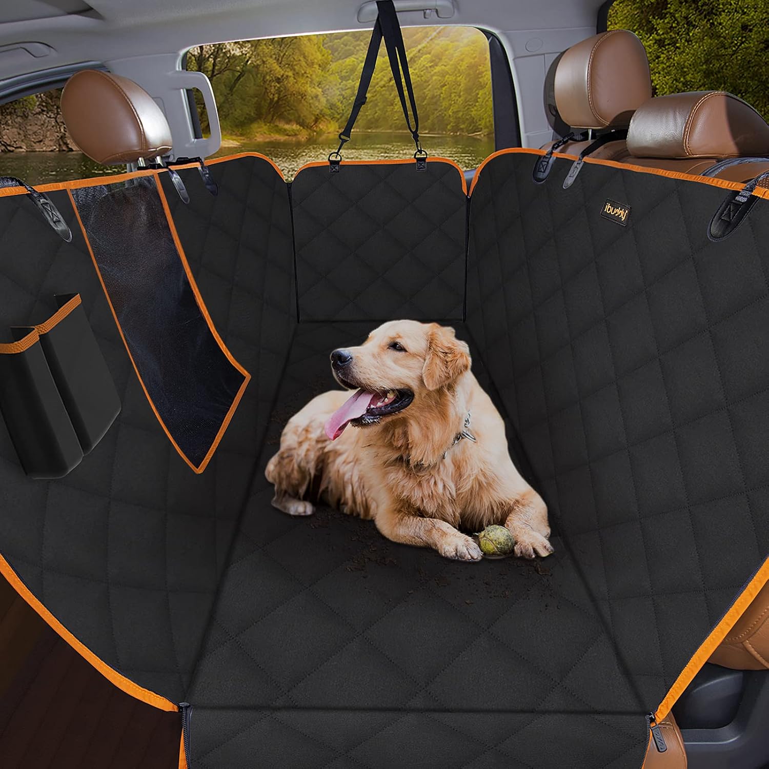 iBuddy Dog Seat Covers for Trucks - Waterproof Hammock Style