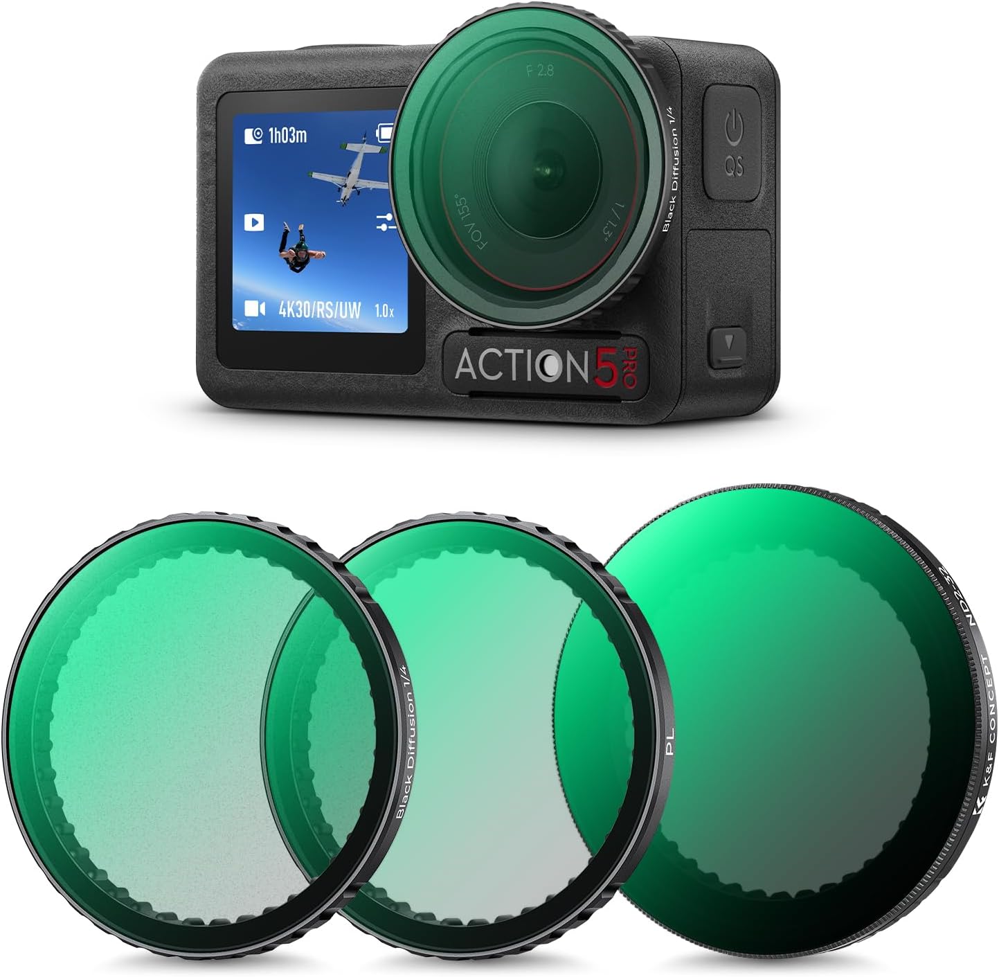 K&F Concept ND & CPL Filter Set for DJI Osmo Action Cameras