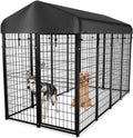 Outdoor Dog Kennel with Roof for Large Dogs - Heavy Duty Design