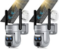 BEENOCAM 4K/8MP Solar Security Camera Dual Lens 360PTZ - Clear Night
