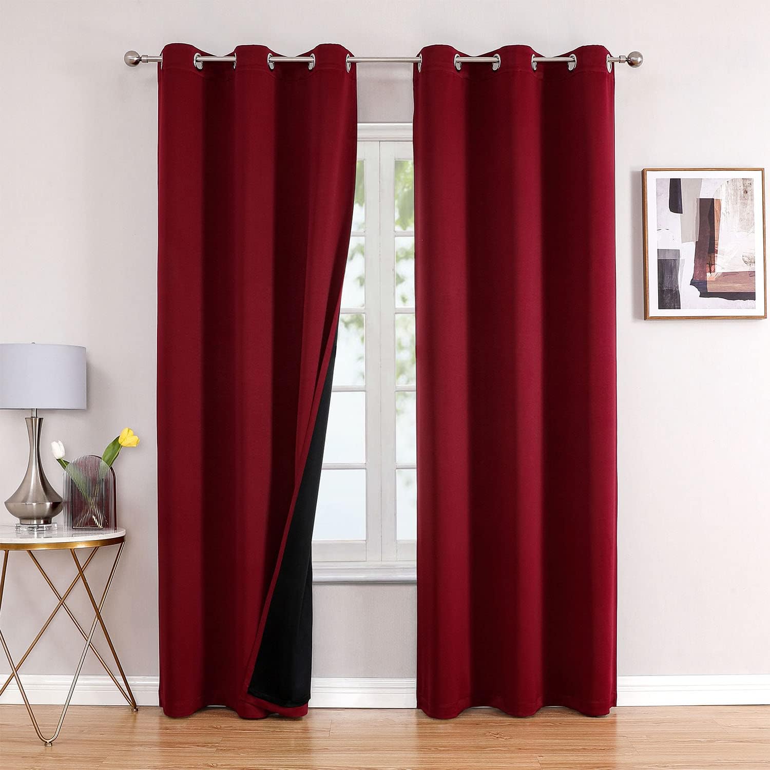 100% Blackout Curtains for Bedroom - Total Blackout Thermal Insulated
