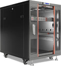 Server Rack Network Cabinet 18U 32in Depth Floor Rack - Locking