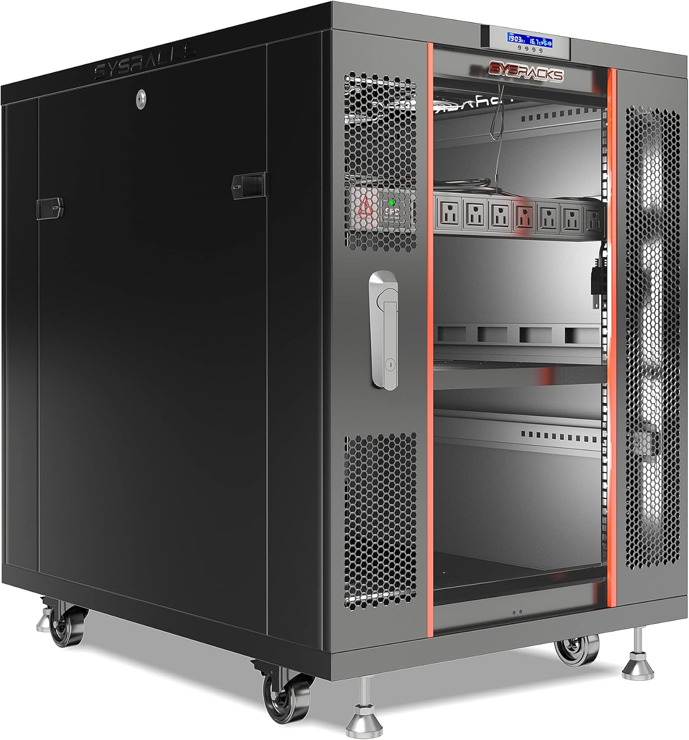 Sysracks 18U Server Rack Cabinet with Smart Air-Ventilation Features