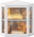 Corner Bread Box for Kitchen Countertop - Farmhouse Style Counter