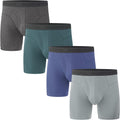 BAMBOO COOL Men's Underwear Boxer Briefs Soft Breathable 4 Pack