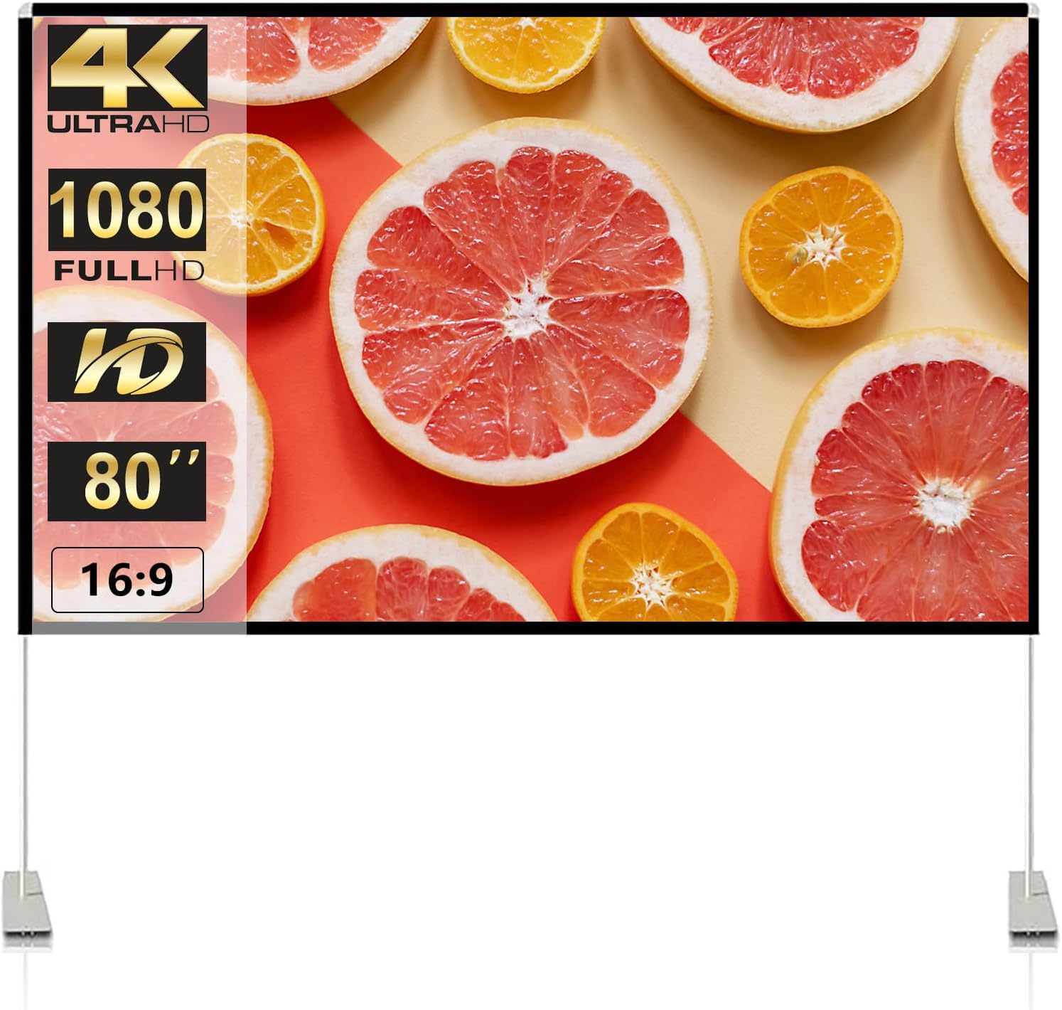 SKERELL 80 Portable Projector Screen - 4K HD Cinema Anywhere