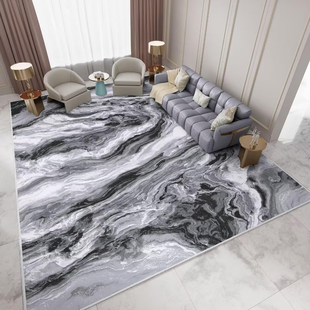 Washable Area Rug 4x6 - Gorgeous Starry Sky Design for Home