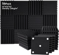 56 Pack Sound Proof Panels for Walls 2in x 12in x 12in Wedges