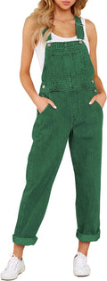 Luvamia Women's Casual Stretch Adjustable Denim Bib Overalls Fashion